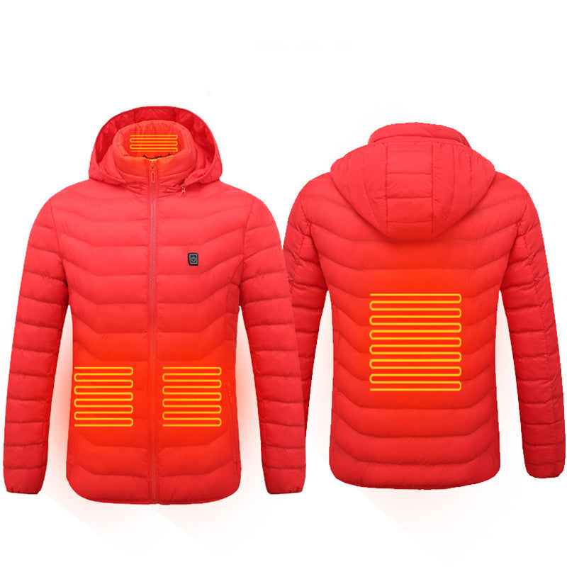 New Heated Jacket Coat USB Electric Jacket Cotton Coat Heater Thermal Clothing Heating Vest Men's Clothes Winter - Gymlalla