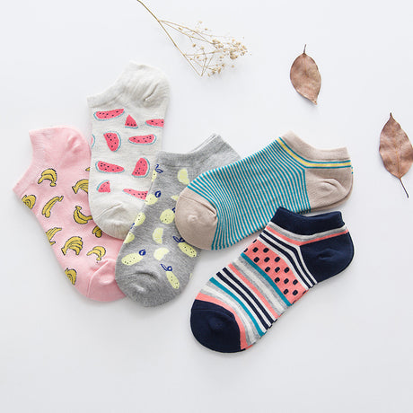 Women's Solid Color Socks Low Cut Shallow Mouth Leisure Boat Socks - Gymlalla