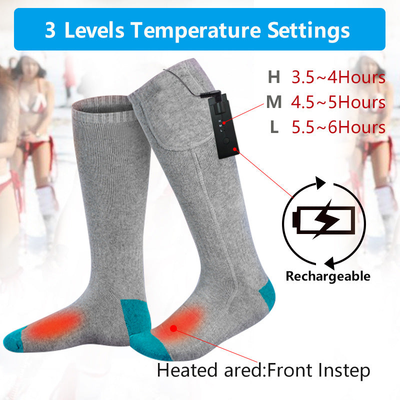 Electric heating socks heating socks electric heating socks heating foot warmer charging foot warming socks - Gymlalla