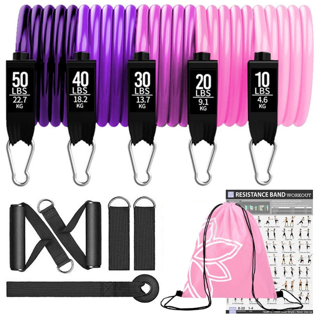 Fitness Exercises Resistance Bands Set - Gymlalla