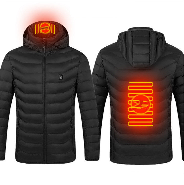New Heated Jacket Coat USB Electric Jacket Cotton Coat Heater Thermal Clothing Heating Vest Men's Clothes Winter - Gymlalla