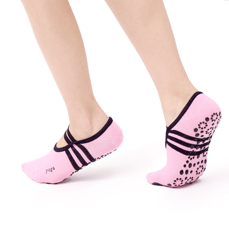 Non-slip yoga socks ballet style fitness boat socks sports socks dance socks aerobics socks cotton socks - Gymlalla