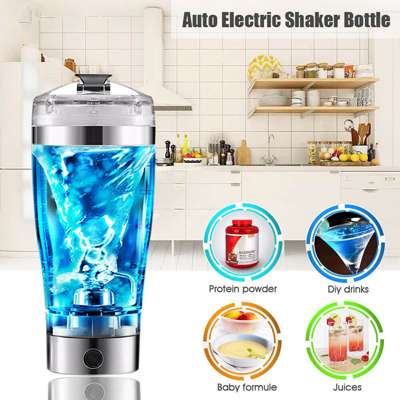 Electric Protein Shake Stirrer USB Shake Bottle Milk Coffee Blender Kettle Sports And Fitness Charging Electric Shaker Cup - Gymlalla
