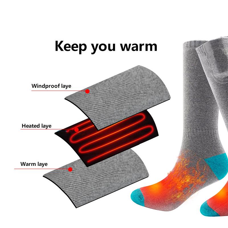 Electric heating socks heating socks electric heating socks heating foot warmer charging foot warming socks - Gymlalla