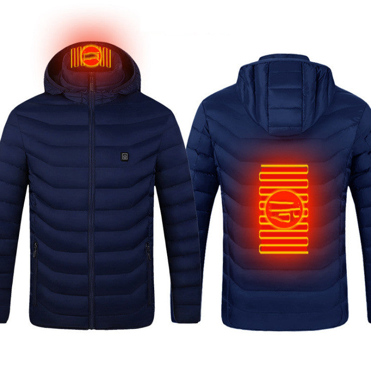 New Heated Jacket Coat USB Electric Jacket Cotton Coat Heater Thermal Clothing Heating Vest Men's Clothes Winter - Gymlalla