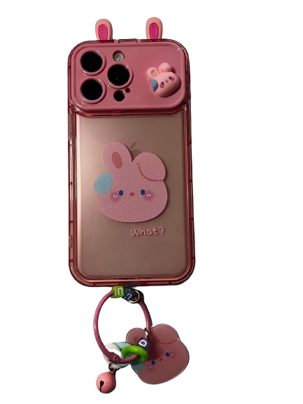 Adorable Bunny iPhone Case with Bracelet and Mirror - Gymlalla