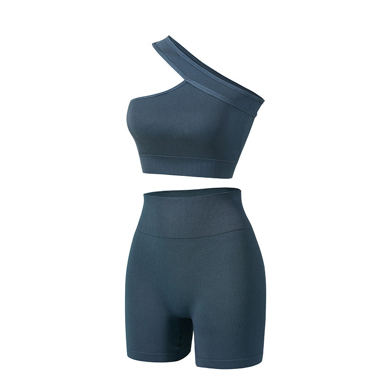 One shoulder Bra Workout set - Gymlalla