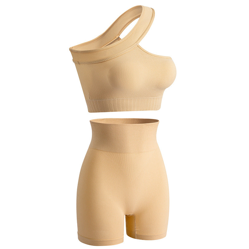 One shoulder Bra Workout set - Gymlalla