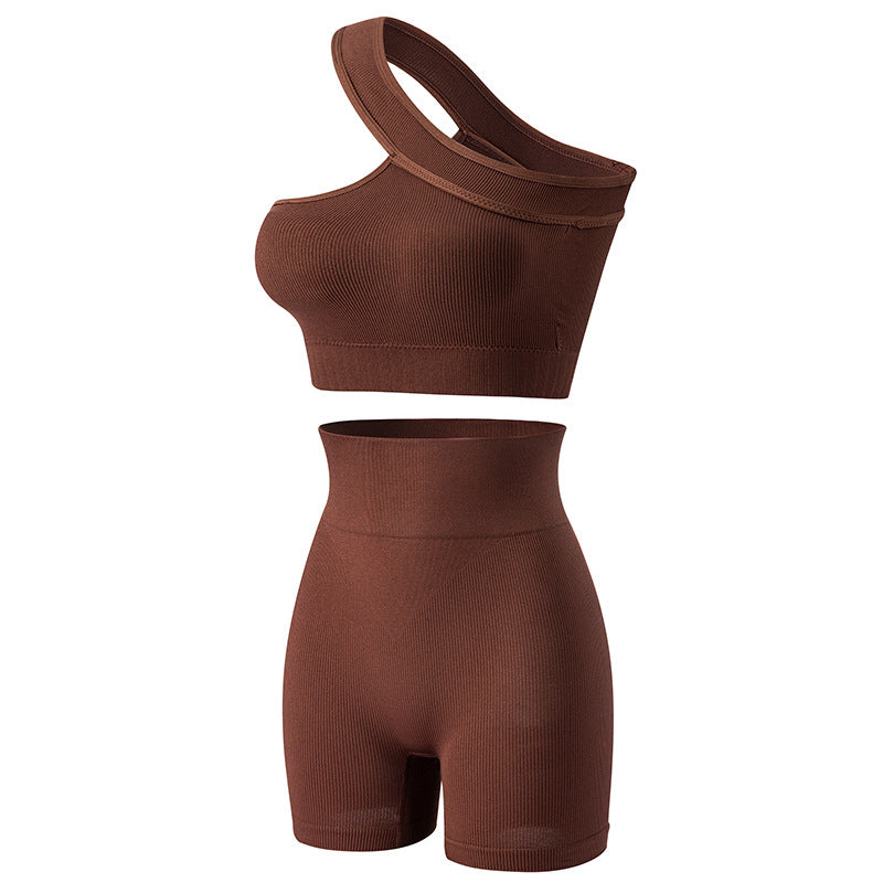 One shoulder Bra Workout set - Gymlalla