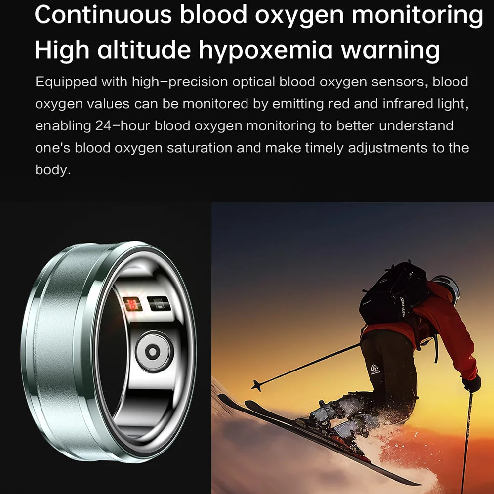 NEW Fashion Healthy Smart Ring Heart Rate Blood Oxygen Thermometer Fitness Tracker Smart Finger Digital Rings For Men Women Gift - Gymlalla