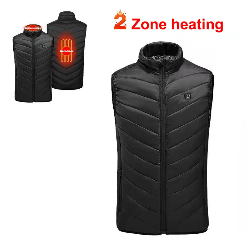 X-TIGER 9/2 Places Heated Jacket Men Women USB Electric Thermal Warm Hunting Coat Winter Outdoor Camping Hiking Heated Vest - Gymlalla