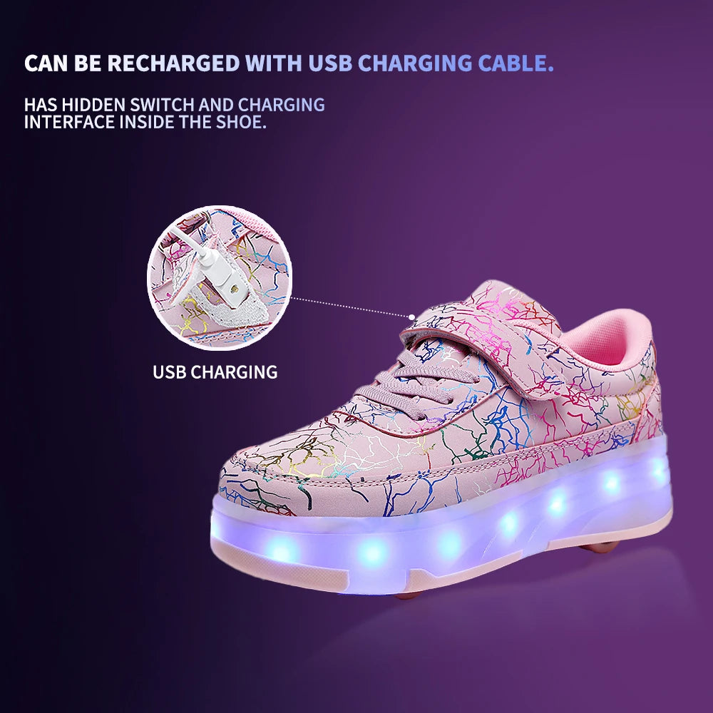 Modische minimalistische einziehbare Rollschuhe für Damen