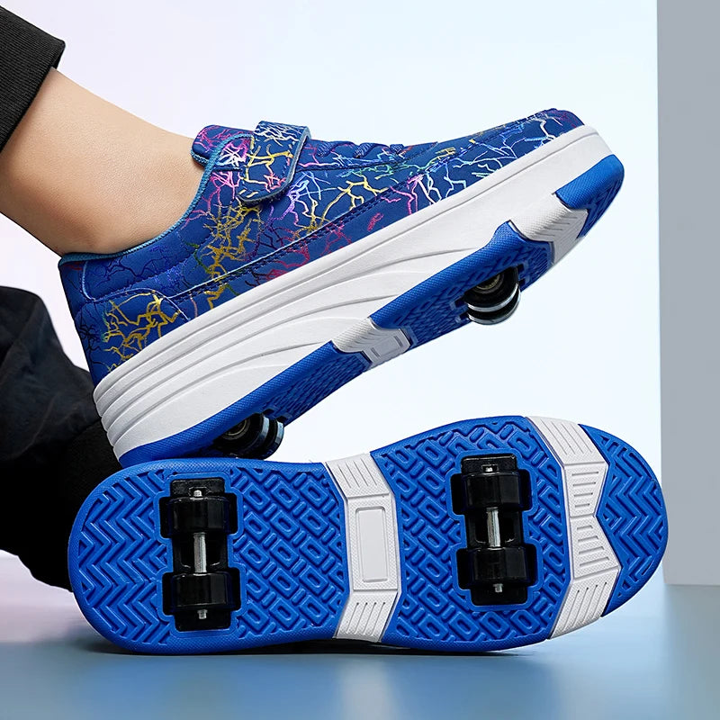 Modische minimalistische einziehbare Rollschuhe für Damen