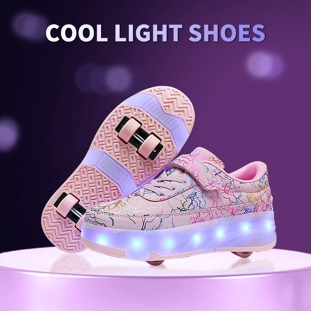 Modische minimalistische einziehbare Rollschuhe für Damen