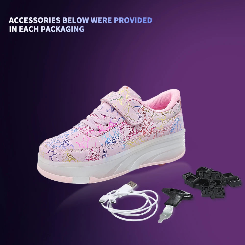 Modische minimalistische einziehbare Rollschuhe für Damen