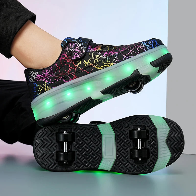 Modische minimalistische einziehbare Rollschuhe für Damen