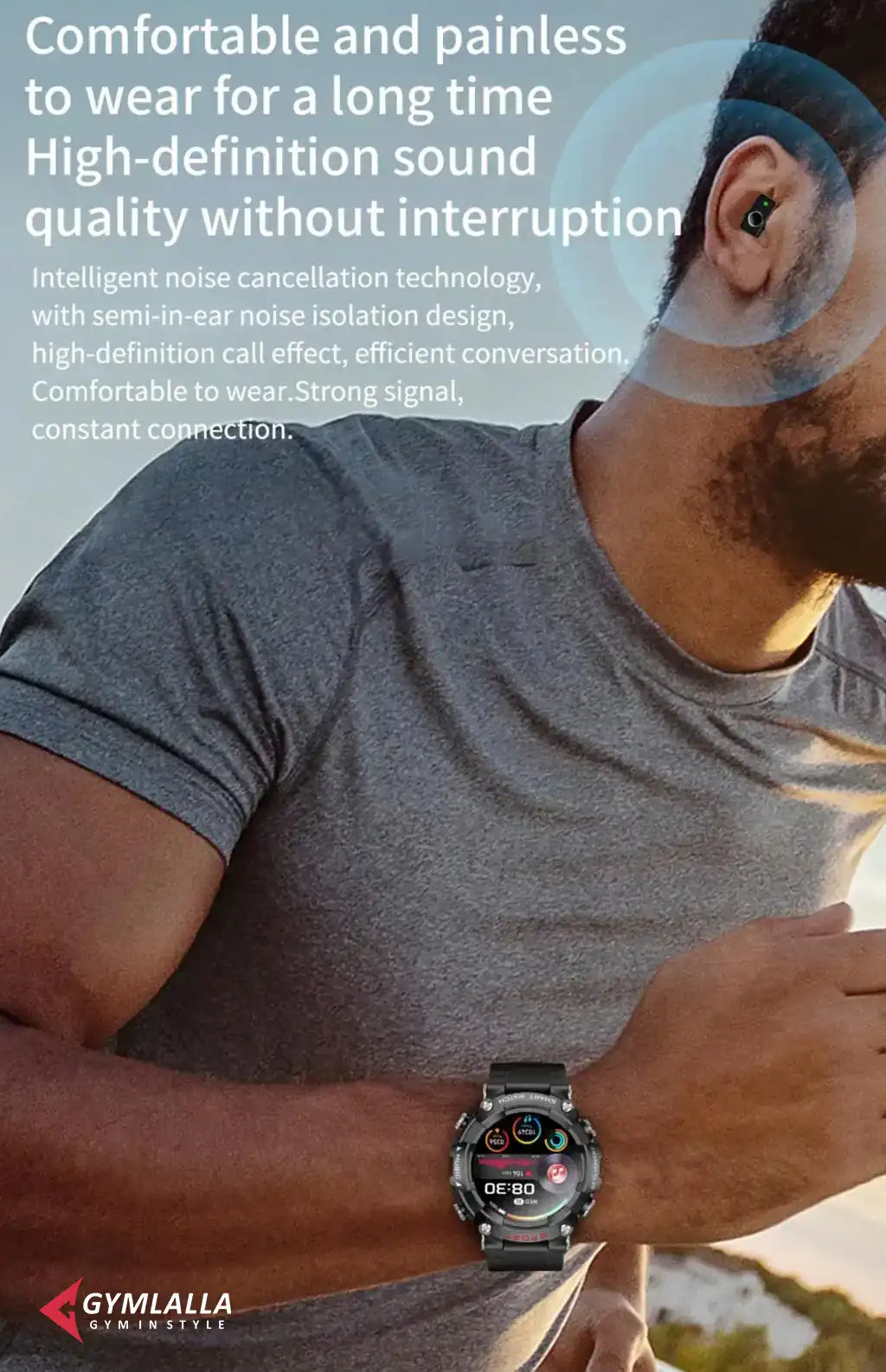 Smart Watch with built in Earbuds New Release by Gymlalla - Gymlalla