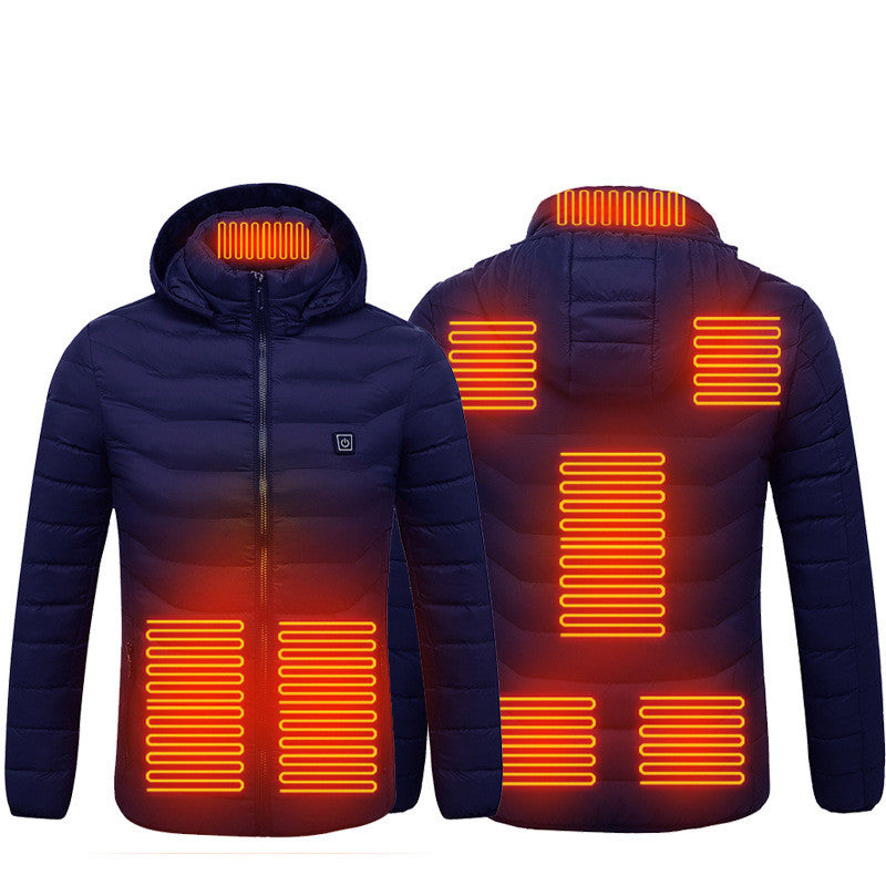 New Heated Jacket Coat USB Electric Jacket Cotton Coat Heater Thermal Clothing Heating Vest Men's Clothes Winter - Gymlalla