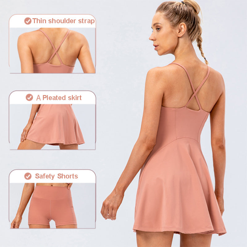 Tennis Skirt Shorts Workout Set - Gymlalla