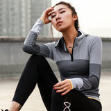 Women Hooded running jacket Long Sleeve Sweatshirt - Gymlalla