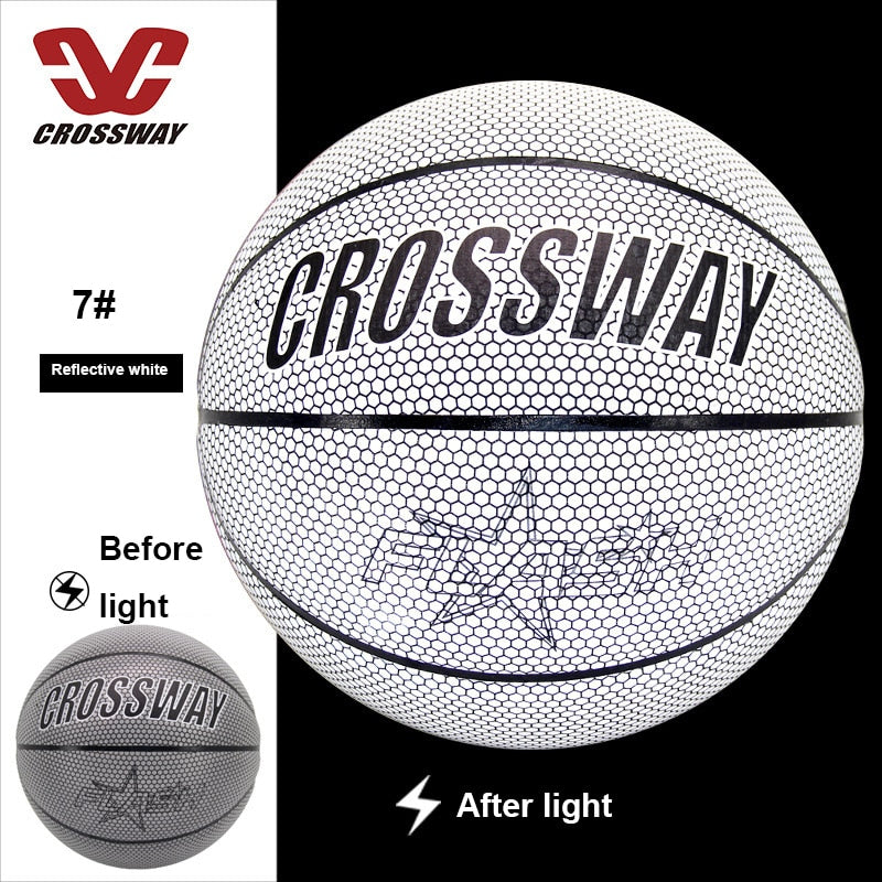 Holographic Reflective Basketball Ball Wear-Resistant Luminous Night - Gymlalla