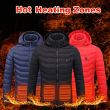 New Heated Jacket Coat USB Electric Jacket Cotton Coat Heater Thermal Clothing Heating Vest Men's Clothes Winter - Gymlalla