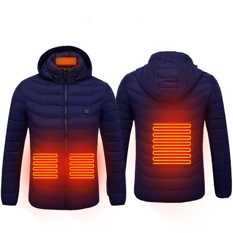 New Heated Jacket Coat USB Electric Jacket Cotton Coat Heater Thermal Clothing Heating Vest Men's Clothes Winter - Gymlalla