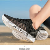 Aqua Shoes Breathable Trekking Wading Beach Quick Drying Water Shoes Outdoor Fishing Wading Shoes Water Sneakers Men Lace Up