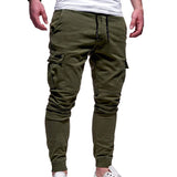 Men's Pants Multi-Pockets Joggers Men Sweatpants New Casual Solid Cargo Pants Men Oversize Streetwear Pants Men Trousers