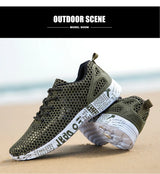 Aqua Shoes Breathable Trekking Wading Beach Quick Drying Water Shoes Outdoor Fishing Wading Shoes Water Sneakers Men Lace Up