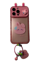 Adorable Bunny iPhone Case with Bracelet and Mirror