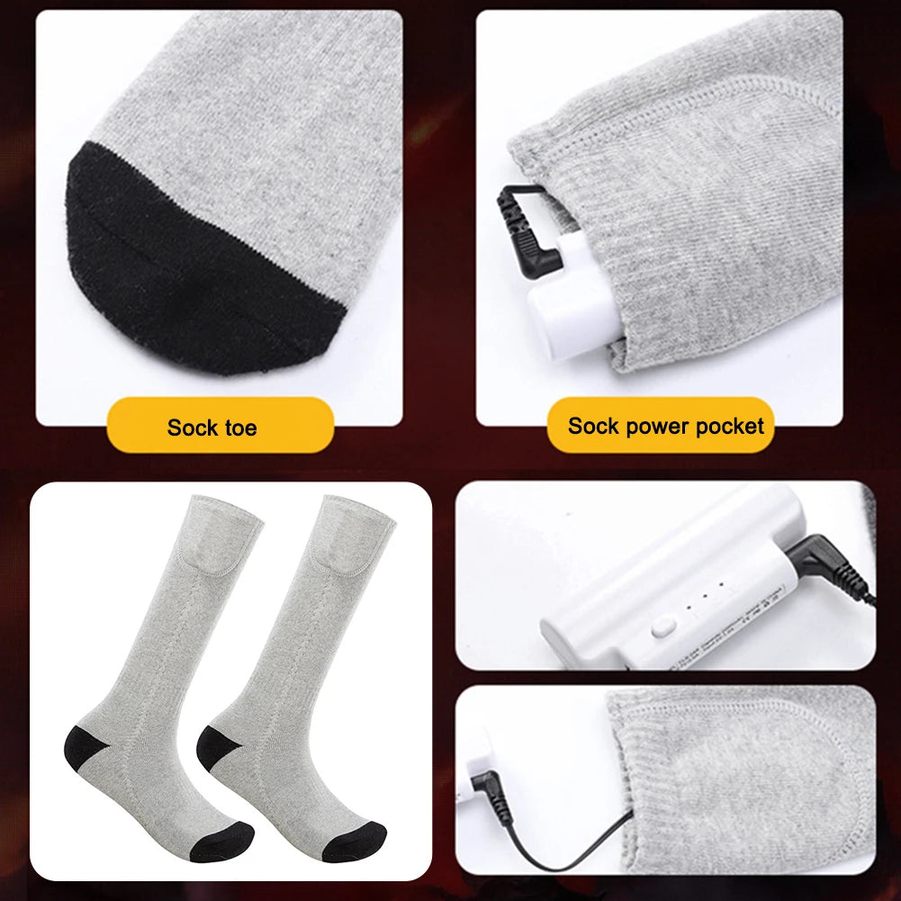 Electric heating socks heating socks electric heating socks heating foot warmer charging foot warming socks