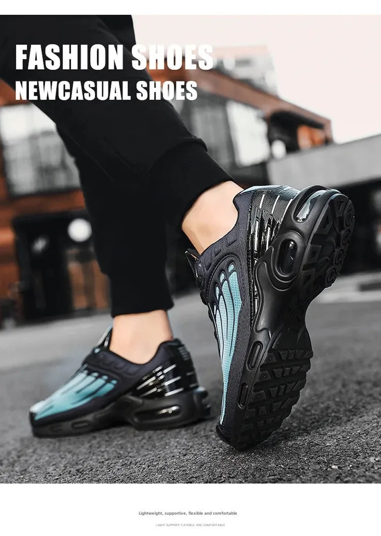 Breathable Men's Sports And Leisure Heightening Full Palm Cushion Running Shoes - Gymlalla