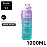 1 Liter Water Bottle Motivational Sport Water Bottle Leakproof Drinking Bottles Outdoor Travel Gym Fitness Jugs For Kitchen - Gymlalla