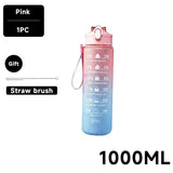 1 Liter Water Bottle Motivational Sport Water Bottle Leakproof Drinking Bottles Outdoor Travel Gym Fitness Jugs For Kitchen - Gymlalla