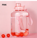 Large Capacity 2 Liter Water Bottle with Straw Lid Sports Gym Water Kettle for Camping Travel BPA Free Drinking Bottles - Gymlalla