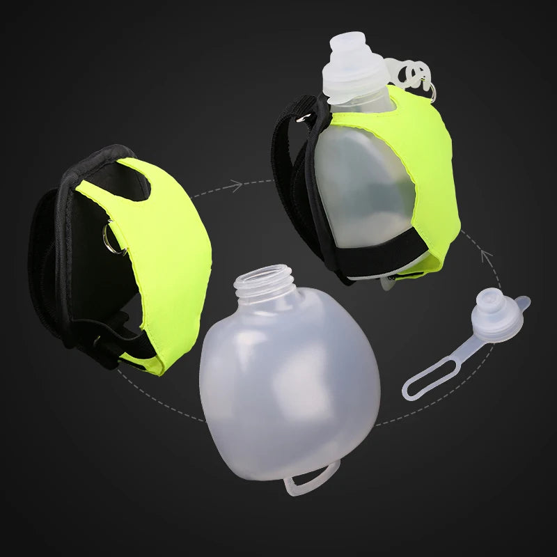 Mini Running Wrist Water Bottle Kettle Holder Wrist Storage Bag Hydration Pack Soft Flask For Marathon Riding Fitness Climbing - Gymlalla