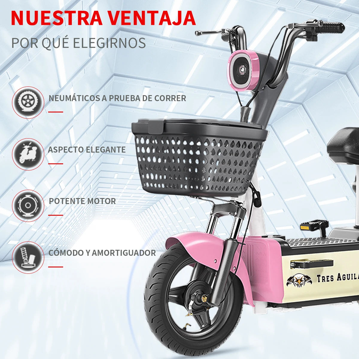 Ninoto Electric Bike for Adults Peak 500W Brushless Motor, 70km Electric bicycle 500Wh Removable Battery, 3-Speed, 14" Tires