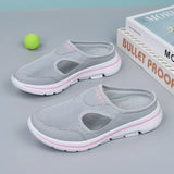 Women Slippers Breathable Mesh Casual Flat Shoes Outdoor Home Lightweigh Solid Slip On Couple Shoes Walking Sport Sandals - Gymlalla