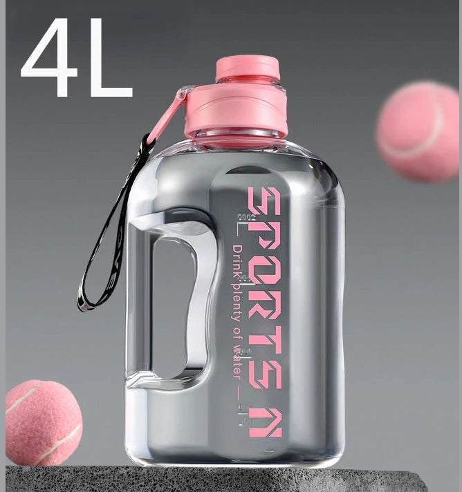 1L UP To 5L Gym Cycling Bottle Cup Outdoor Sport Large Capacity Water Bottle Kettle Fitness BPA FREE Scale Drink Bottle for Men - Gymlalla