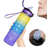 1 Liter Water Bottle Motivational Sport Water Bottle Leakproof Drinking Bottles Outdoor Travel Gym Fitness Jugs For Kitchen - Gymlalla