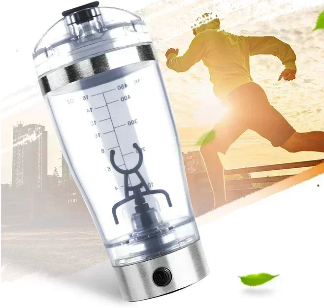 600ml Electric Protein Shake Stirrer USB Shake Bottle Milk Coffee Blender Kettle Sports and Fitness Charging Electric Shaker Cup - Gymlalla