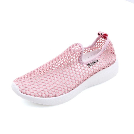 Women's Casual Shoes Soft Portable Sneakers Walking Shoes Flat Soles for Women Breathable Slip on Hollow Out Sports Shoes - Gymlalla