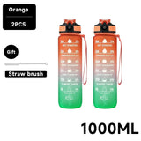 1 Liter Water Bottle Motivational Sport Water Bottle Leakproof Drinking Bottles Outdoor Travel Gym Fitness Jugs For Kitchen - Gymlalla