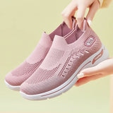 Women Leisure Sneakers Outdoor Mesh Soft Bottom Sport Shoes Solid Slip on Breathable Shoes Sneakers Women Zapatos Mujer - Gymlalla