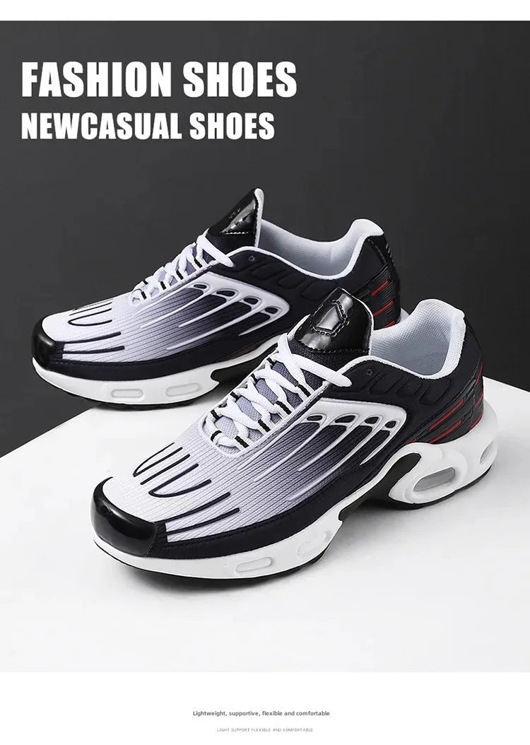 Breathable Men's Sports And Leisure Heightening Full Palm Cushion Running Shoes - Gymlalla