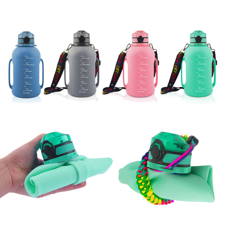 Large Capacity Water Cup Fitness Portable Roll Cup Food Grade Silicone Belly Cup Folding Outdoor Sports Water Bottle - Gymlalla