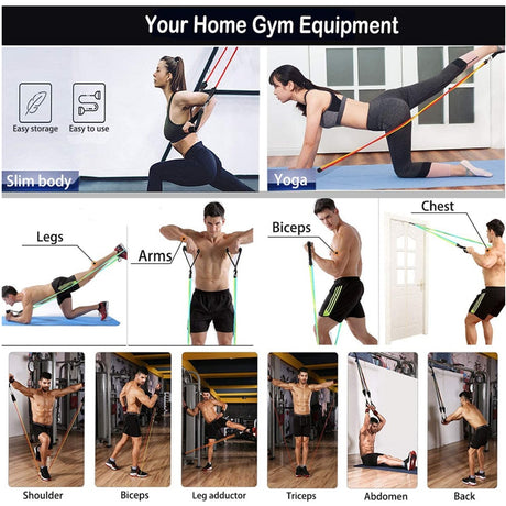 Fitness Exercises Resistance Bands Set - Gymlalla