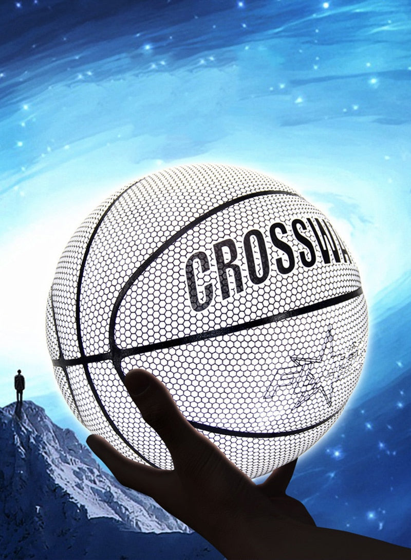 Holographic Reflective Basketball Ball Wear-Resistant Luminous Night - Gymlalla