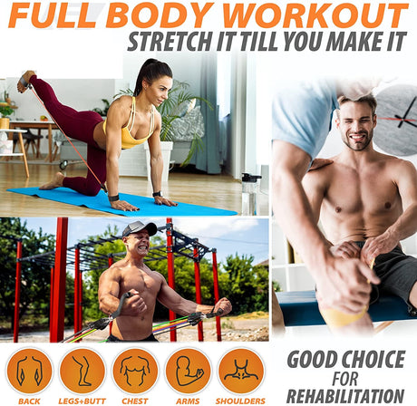 Fitness Exercises Resistance Bands Set - Gymlalla